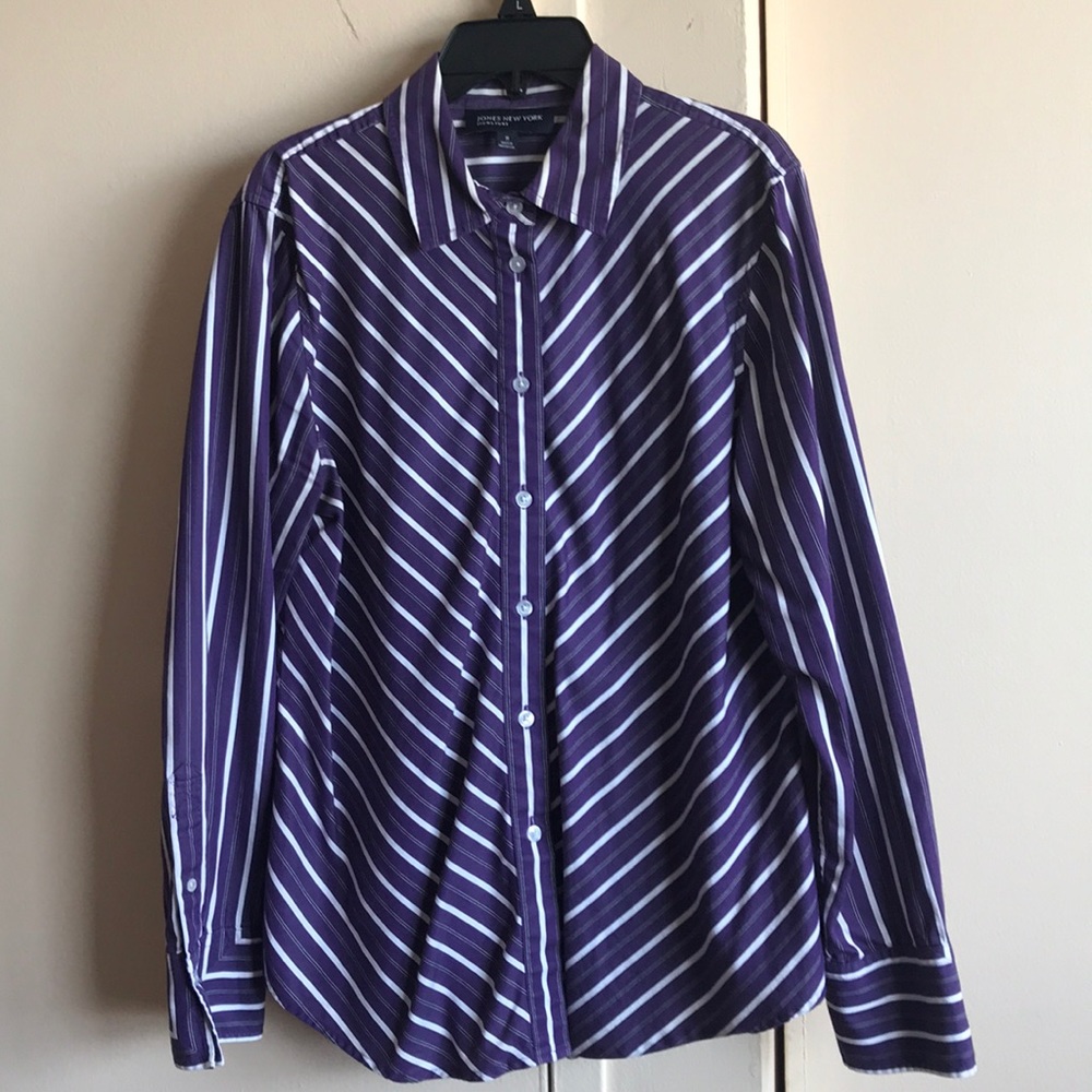 A purple button up shirt